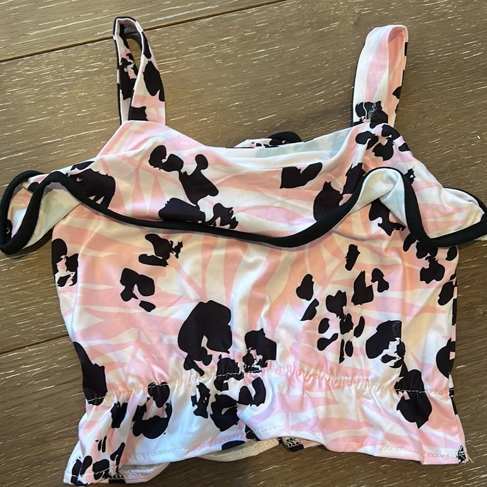 NWOT Sparkle In Pink 2-piece pink animal print toddler outfit - Picture 2 of 5